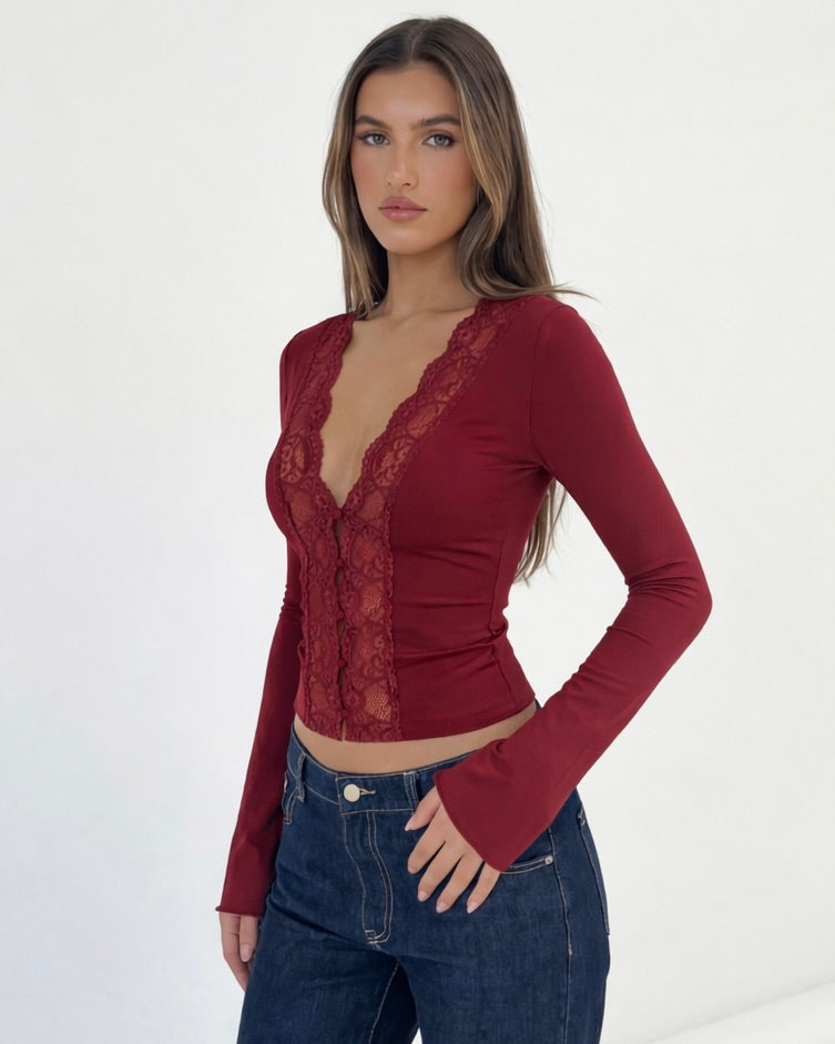 Lace Muse Long Sleeve Top