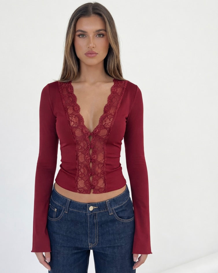 Lace Muse Long Sleeve Top