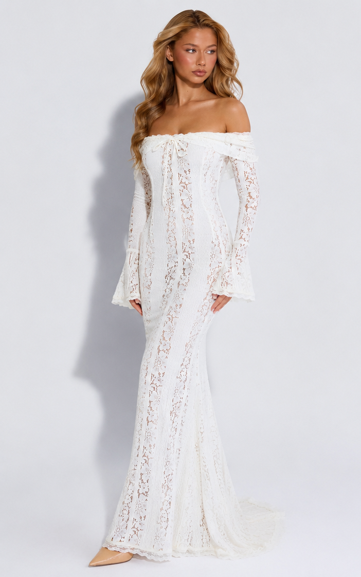 Ethereal Lace Gown Maxi