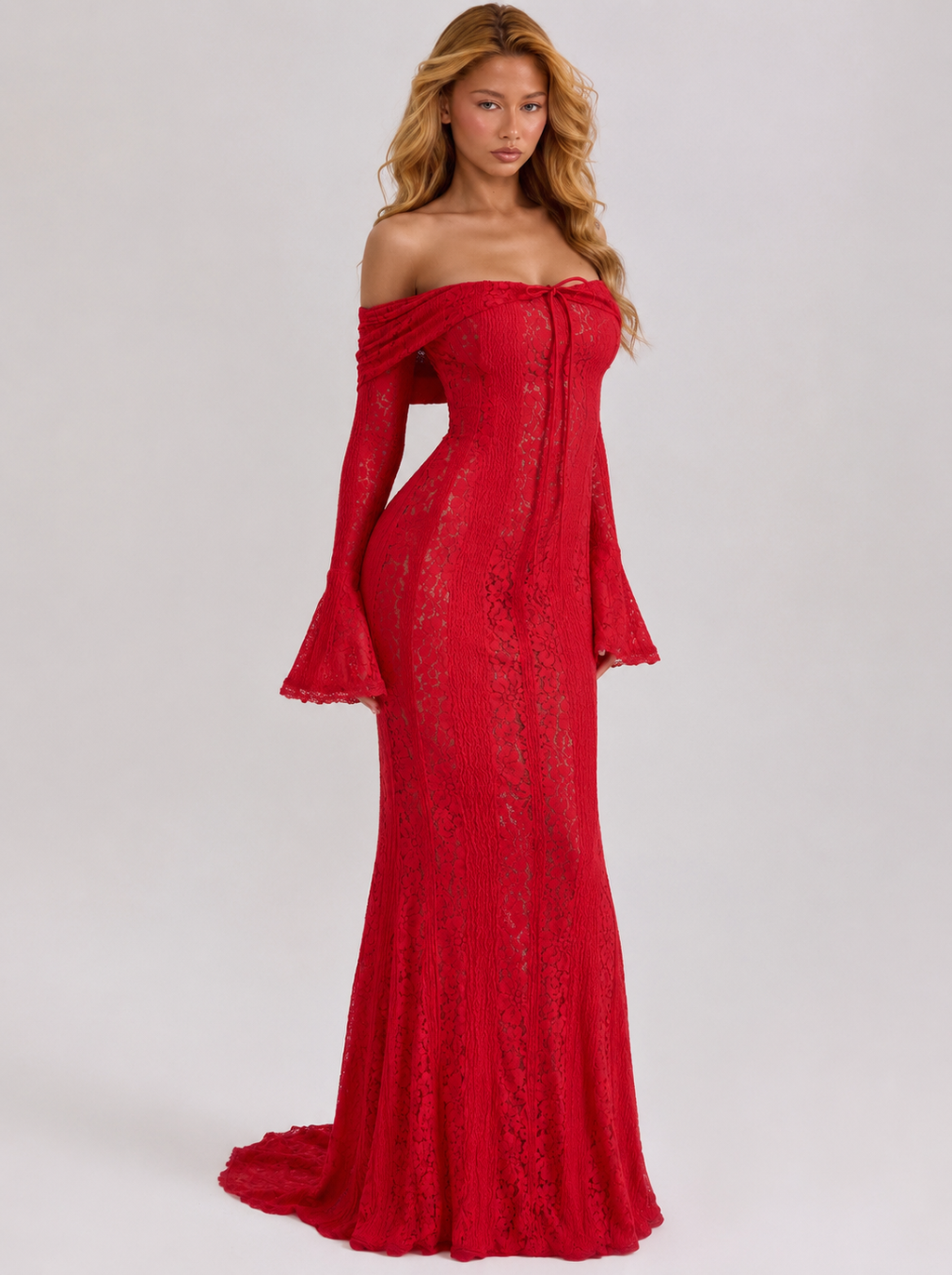 Ethereal Lace Gown Maxi