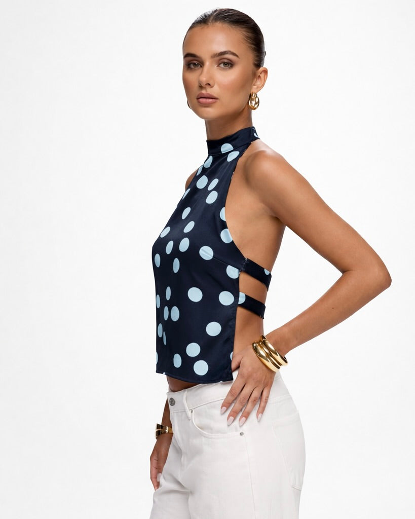 Polka Muse Halter Top