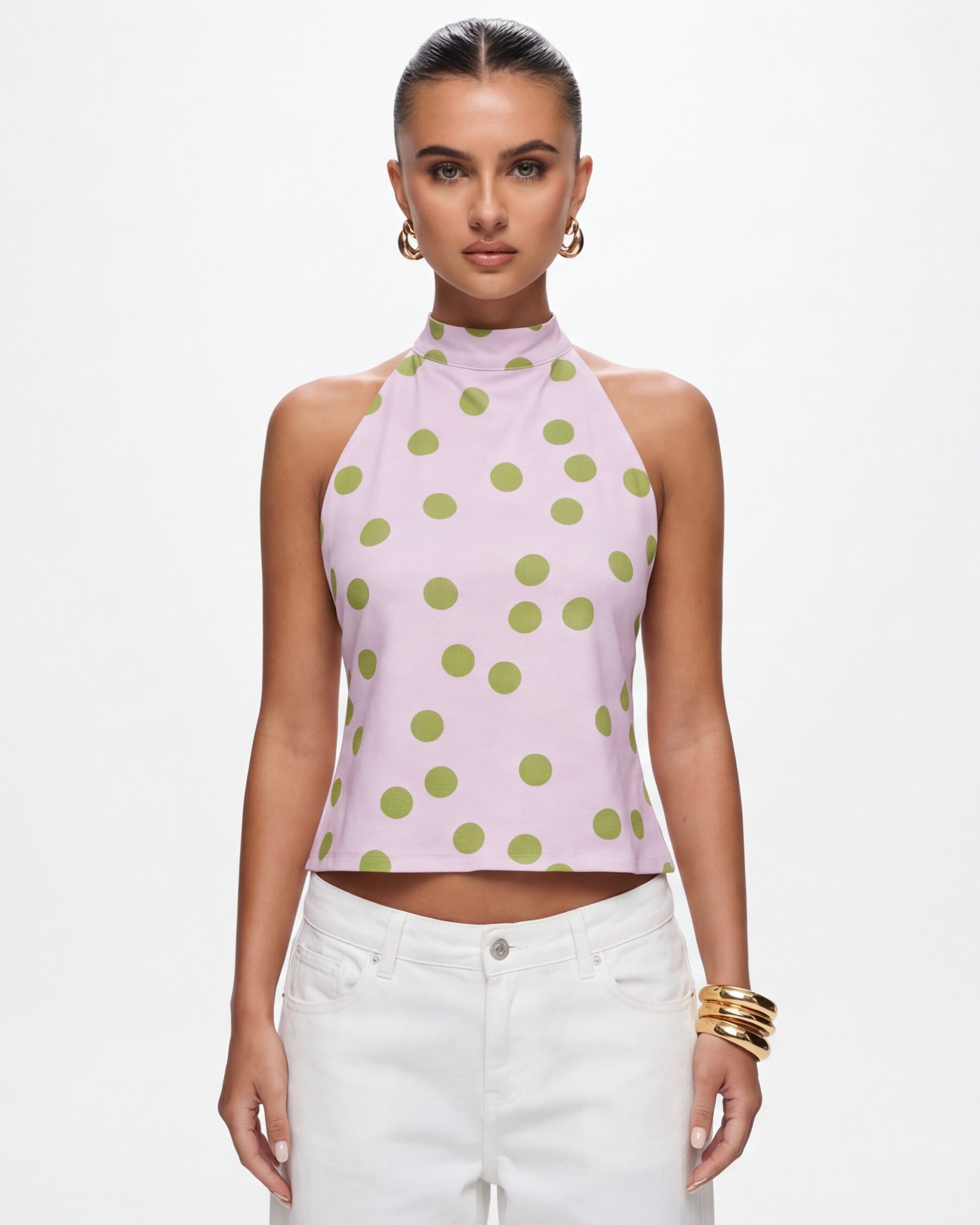 Polka Muse Halter Top